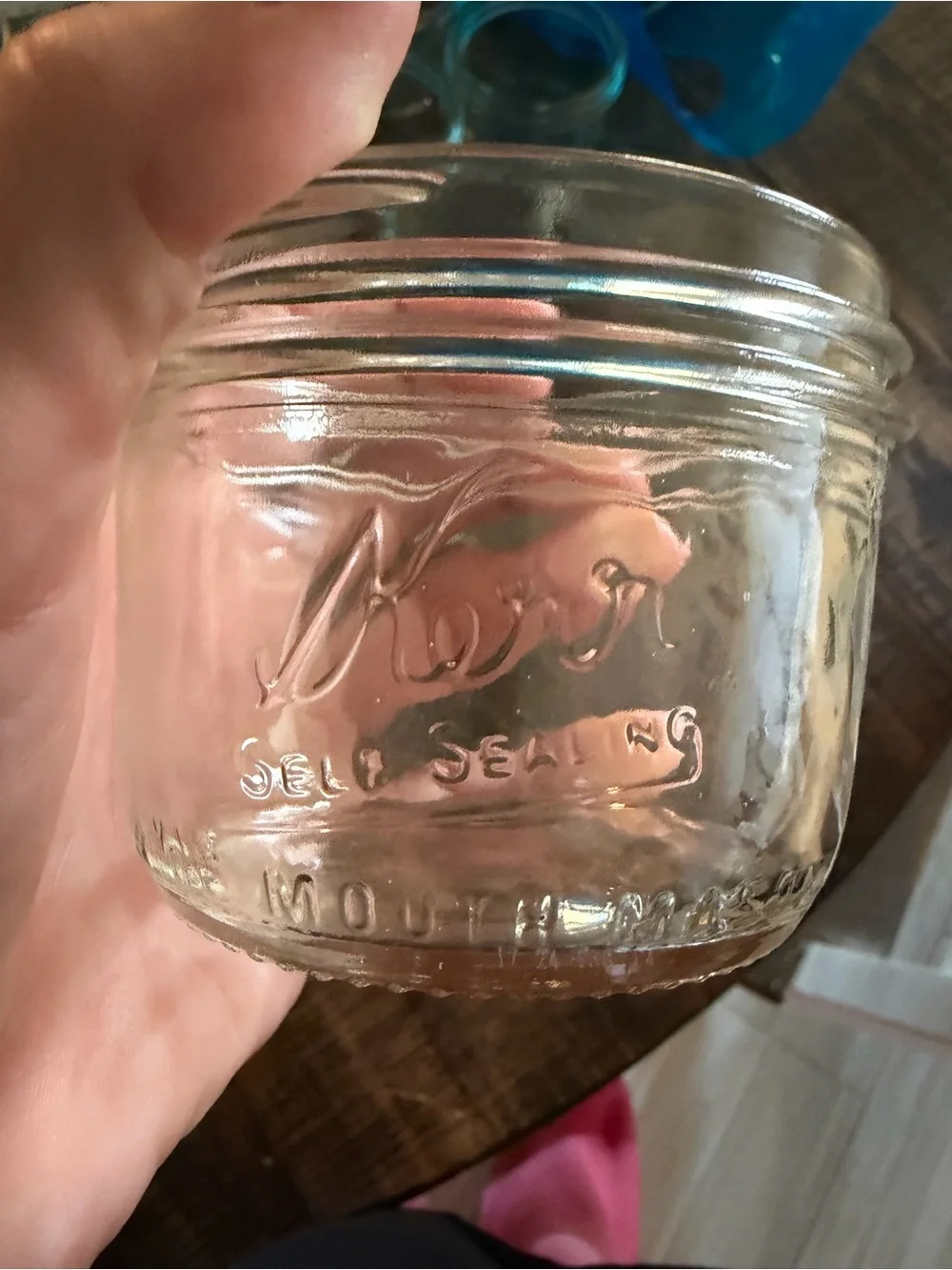 Clear Glass Jelly Jar by - Clear